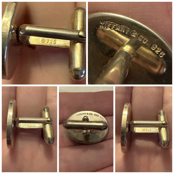 Tiffany & Co AUTHENTIC Vintage 925 Sterling Silver Cufflinks Cuff Links - Picture 15 of 16